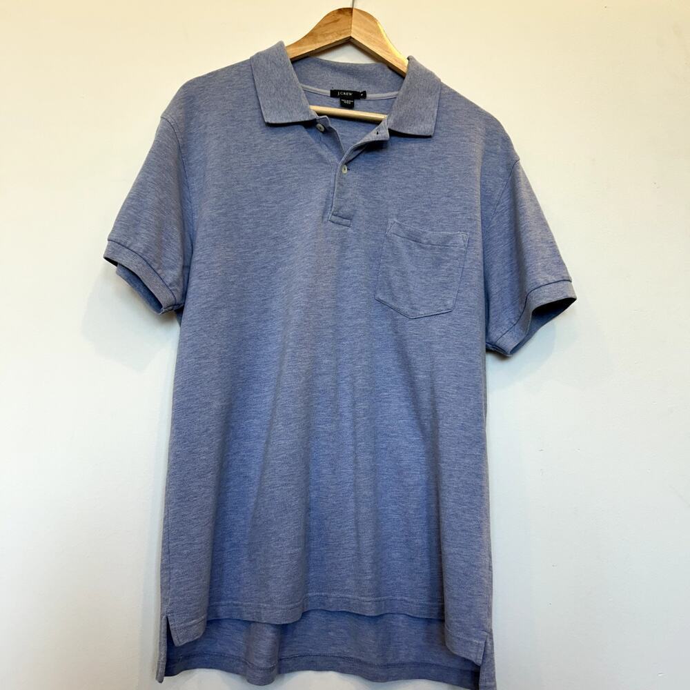 Men's Baby Blue J. Crew Polo Sz M Short Sleeve